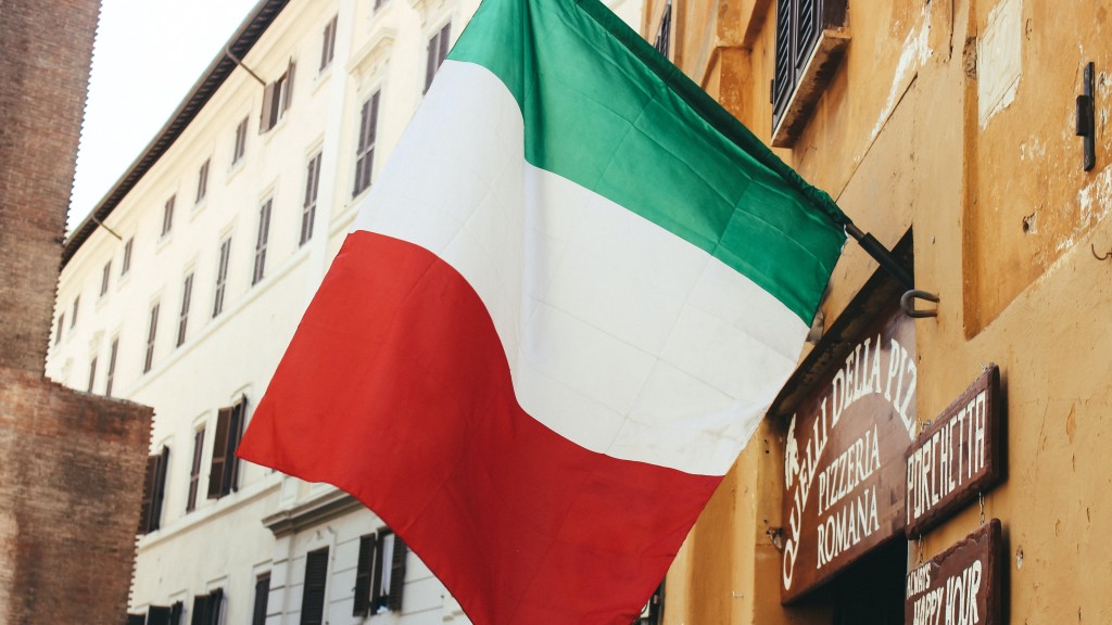Flag of the world's healthiest country, Italy