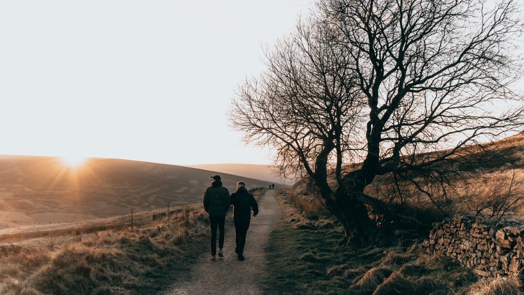 People walking in the countryside